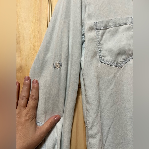 ⚫️ Velvet Heart Chambray Button Down Tuxedo Style - Picture 11 of 12